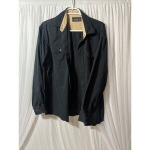 Wrangler Long Sleeve Snap Front Shirt Mens Size 2XL Tall Black Classic Fit